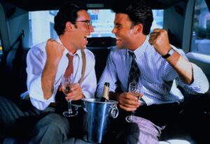 1980s stock brokers in braces — representing the old barriers to entry in financial markets