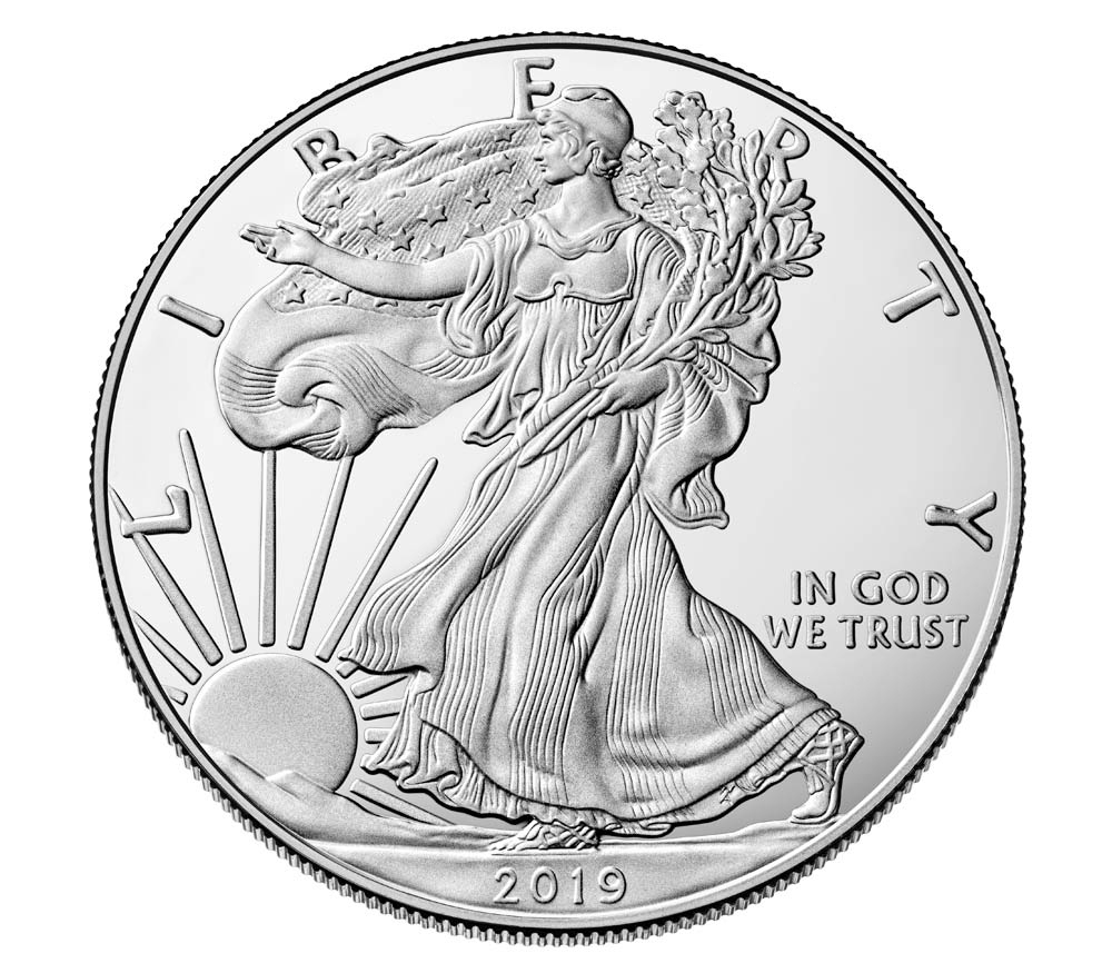 An American 1 ounce 'Silver Eagle' Coin